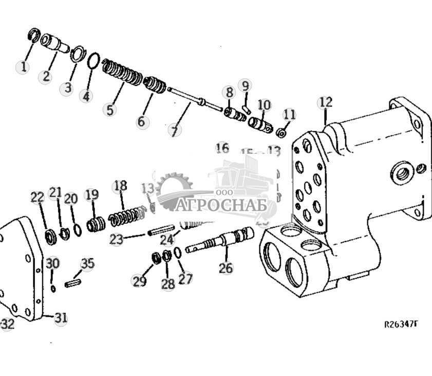 Selective Control Valve Housing And Valves 
